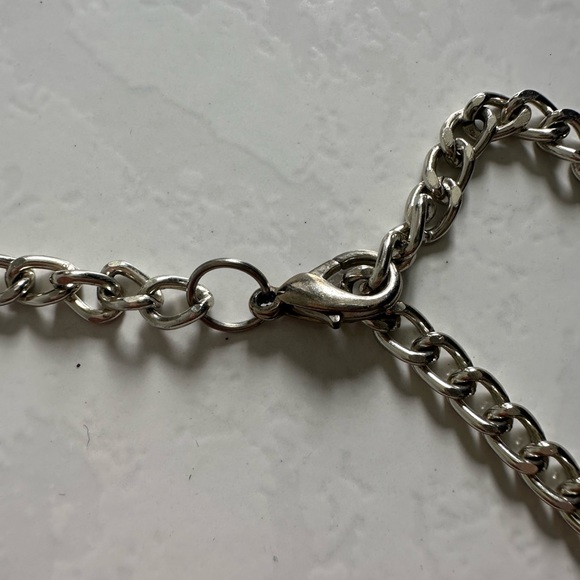 Black Fabric Floral Necklace - Picture 4 of 4